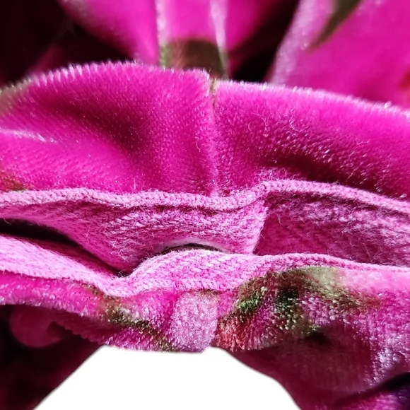 FINAL PRICE Vintage Hanna Andersson Pink Velour Floral Romper Ruffle 6-12mo/70cm - Picture 6 of 12